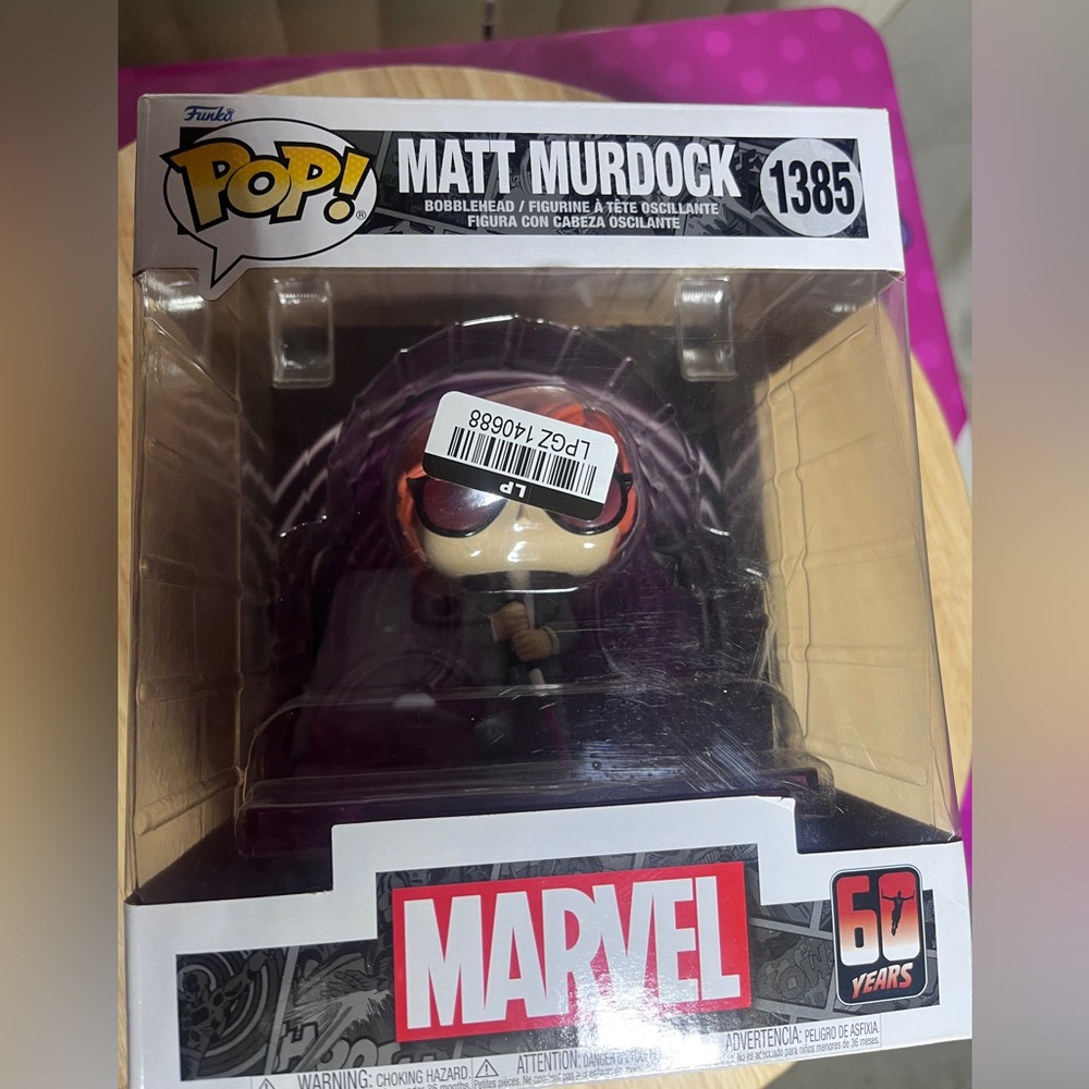 Funko Pop Marvel Figure with Red and Black